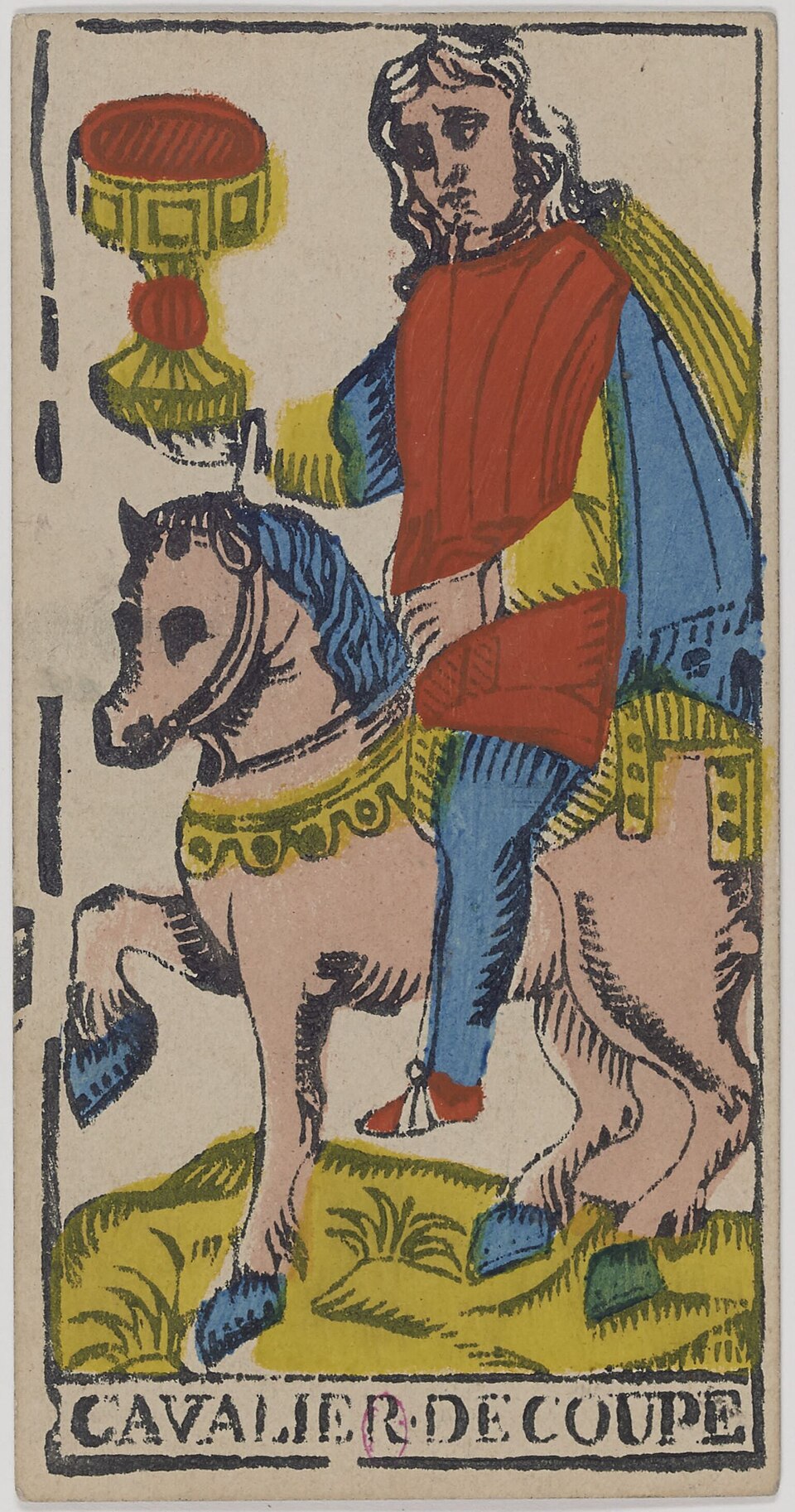 Cavalier de Coupes, arcane mineur du tarot de Marseille
